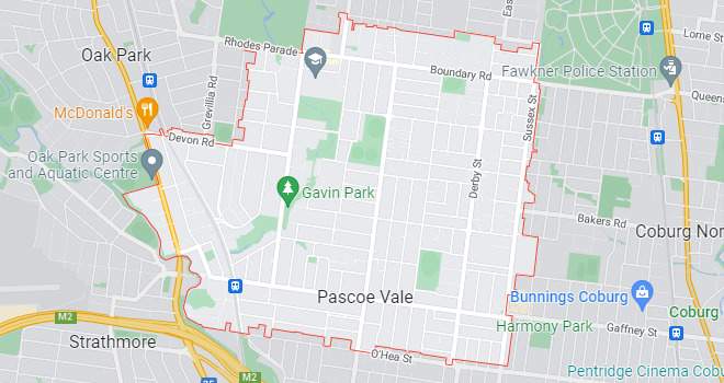 Pascoe Vale map area