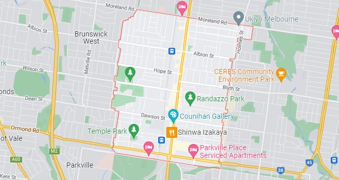 Clinical Pilates Brunswick map area