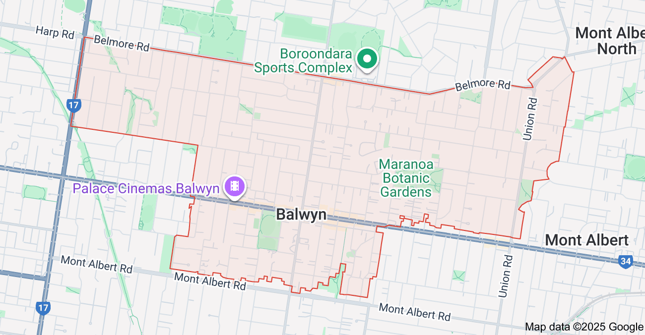 Balwyn map area