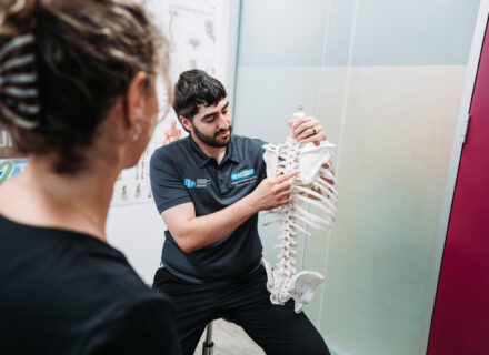 physiotherapist education, talking, and teaching