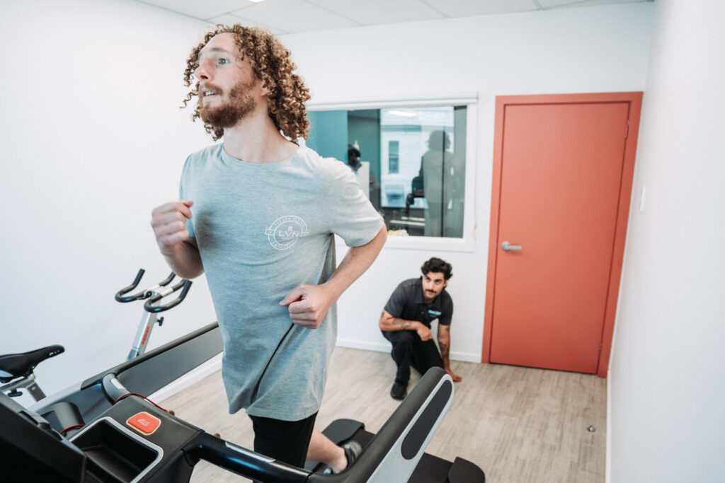 running assessment by physiotherapist and podiatrist