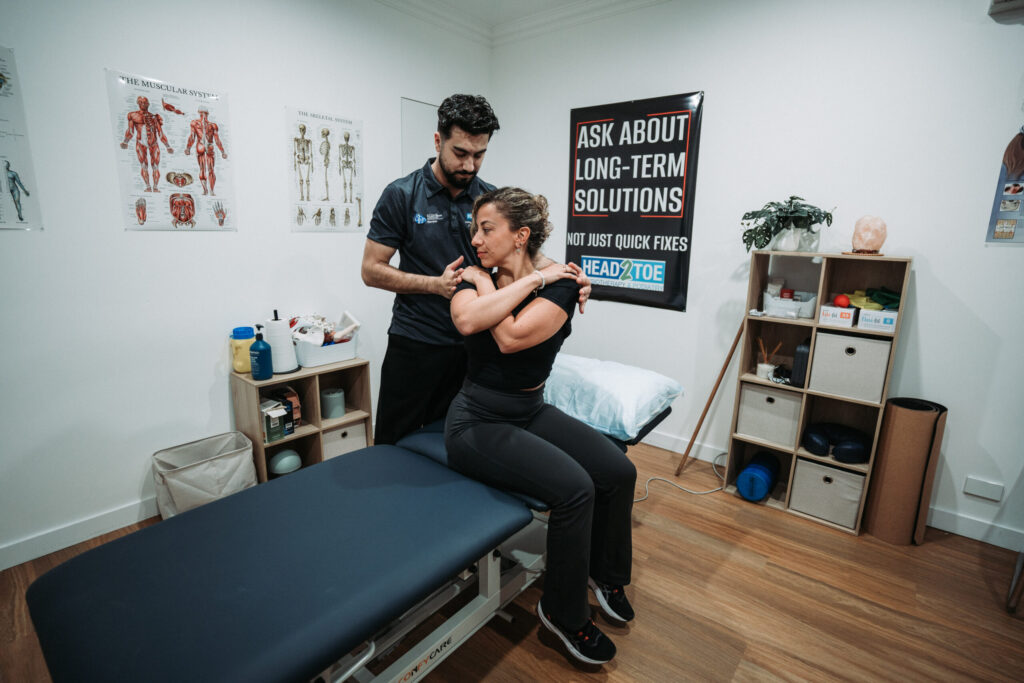 movement AROM/PROM assessment by physiotherapist