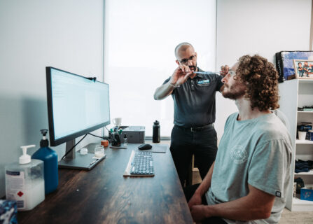 Ergonomic assessment for neck pain for office workers by physiotherapist.