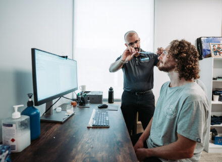 Ergonomic assessment for neck pain for office workers by physiotherapist.